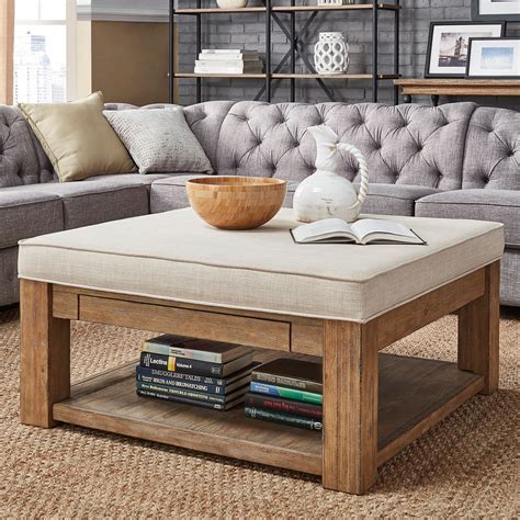 square storage ottoman coffee table.